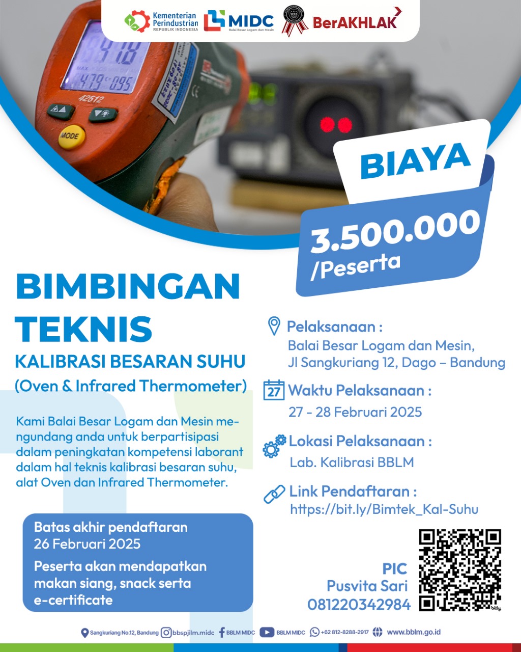 Bimbingan Teknis Kalibrasi Oven dan Termometer